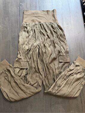 Mustard Seed Olive Green Cargo Jogger Pants Small